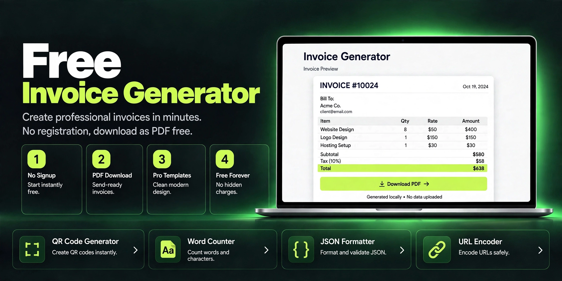 Free Invoice Generator Without Registration: Create Invoices Online