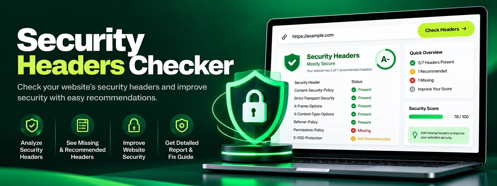 Security Headers Checker: Grade Your Site's Defenses